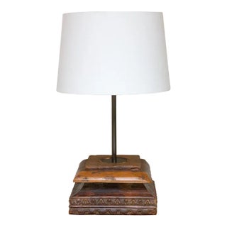 Antique Indian Architectural Table Lamp For Sale