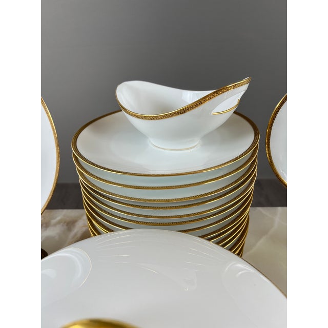 Porcelain Dinner Service from Limoges, 20th Century, Set of 45 For Sale - Image 12 of 13