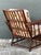 Vintage Stick Rattan Lounge Chair in Vintage Schumacher Paisley For Sale - Image 9 of 12