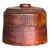 Vintage Boho Round Lidded Wood Box For Sale
