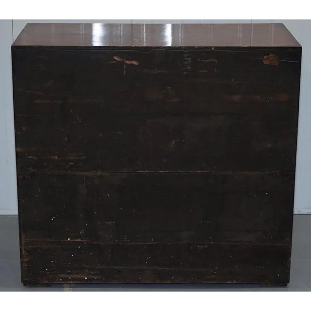 Army & Navy C.S.L Stamped Campaign Chest of Drawers Including Desk, 1890s For Sale - Image 12 of 18