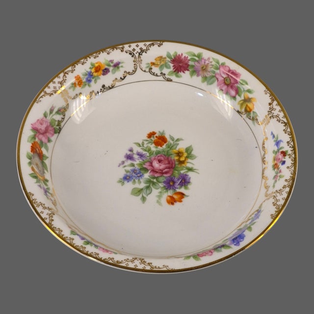 Traditional Vintage Seld Bavaria Rosenthal Porcelain Floral "Donatello" Serving Bowl For Sale - Image 3 of 6