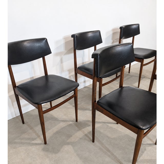 Black Mid-Century Dining Chairs, 1960s, Set of 6 For Sale - Image 8 of 10