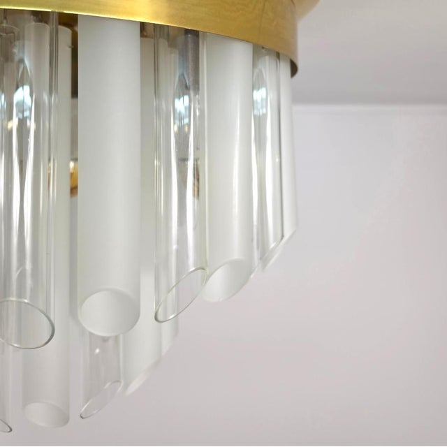 Mid-Century Ceiling Light with Glass Tubes by J. T. Kalmar for Kalmar Franken KG, 1970s For Sale - Image 6 of 9