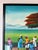 Textile Vintage Barnes Folk Art Market Scene Oil on Canvas Painting – Framed For Sale - Image 7 of 14