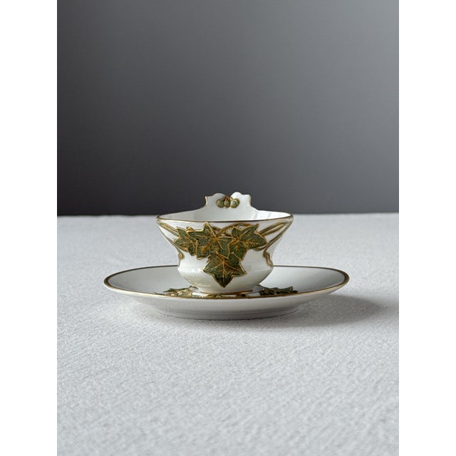 Art Nouveau Cup and Saucer from KPM Berlin, 1890s, Set of 2 For Sale - Image 3 of 6