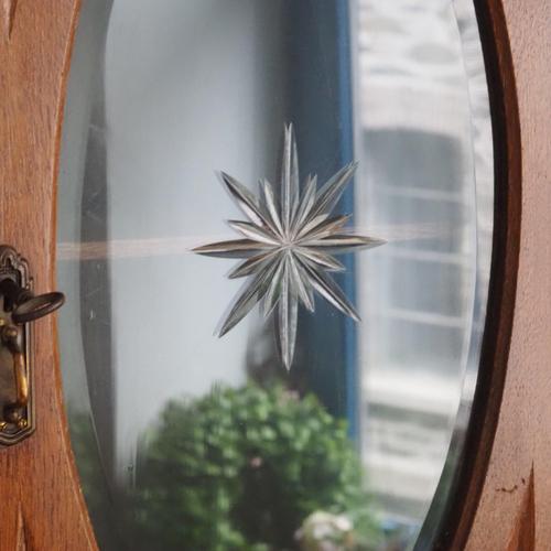 Antique Art Nouveau Cupboard with Oval Glazed Doors, 1890s For Sale - Image 3 of 18