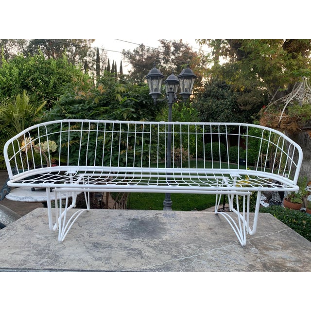 Homecrest Metal Wire Glider Sofa Attributed to Homecrest For Sale - Image 9 of 9