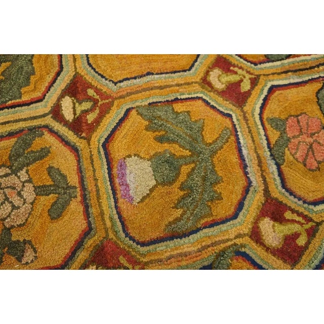 Antique American Hooked Rug For Sale - Image 4 of 12