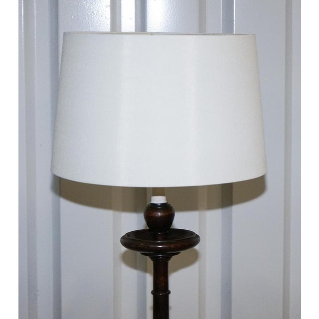 Scottish Victorian Floor Lamp in Oak For Sale - Image 3 of 12