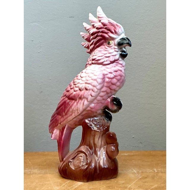 Mid-Century Modern Vintage Ceramic Cockatoo Figurine For Sale - Image 3 of 12