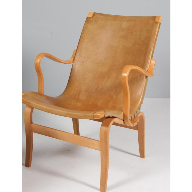 Eva Lounge Chairs in Leather attributed to Bruno Mathsson, 1960s, Set of 2 For Sale - Image 6 of 10