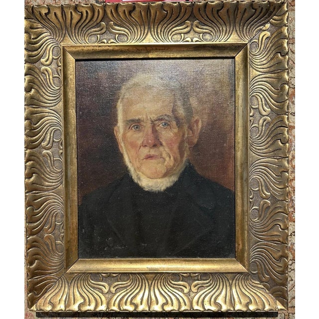 Heinrich Pforr, Portrait of a Gentleman with a White Beard, 1909, Oil on Canvas For Sale - Image 12 of 12