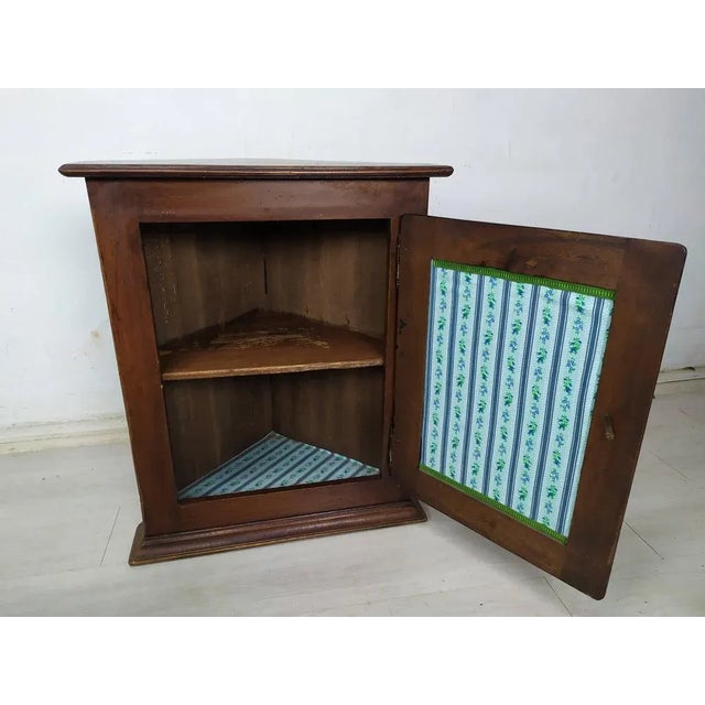 Rustic Walnut Corner Cabinet For Sale - Image 5 of 13