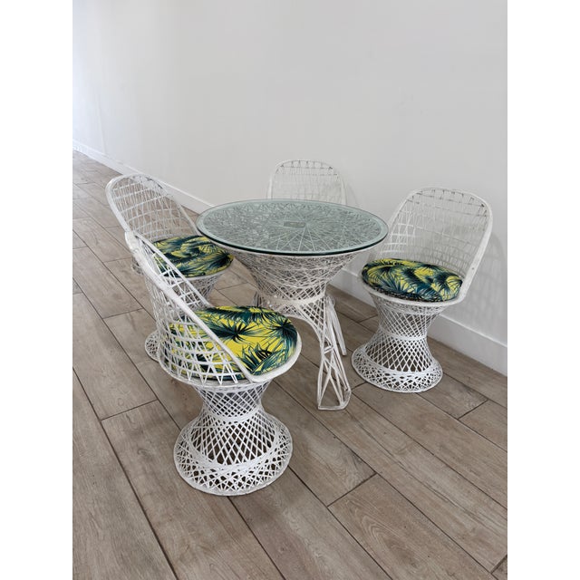 1960s Mid-Century 5 Piece Spun Fiberglass Table and Chairs For Sale - Image 5 of 12