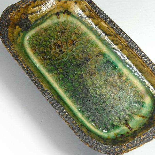 Mid-Century Modern Brutalist Ceramic Dish from Agu Reuver Holland, 1960s For Sale - Image 3 of 11