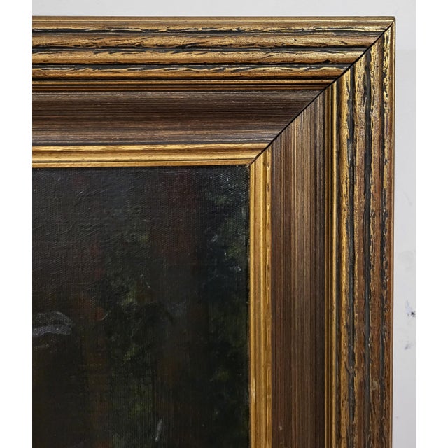 Antique American Oil Painting Forest Scene "Founders Grove" by Charles Theller Wilson For Sale - Image 11 of 16