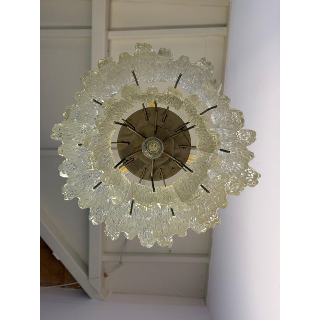 Chandelier in Ice Glass Acrylic from Veb Narva For Sale - Image 9 of 11