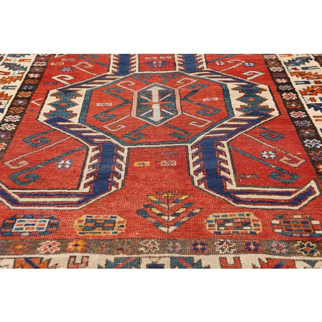 Late 19th Century Late 19th Century Persian Karaja Heriz Rug, 03'07 X 11'10 For Sale - Image 5 of 10