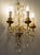 Gold French-Style Wall Lamps with Cut Crystals, 1930s, Set of 2 For Sale - Image 8 of 14