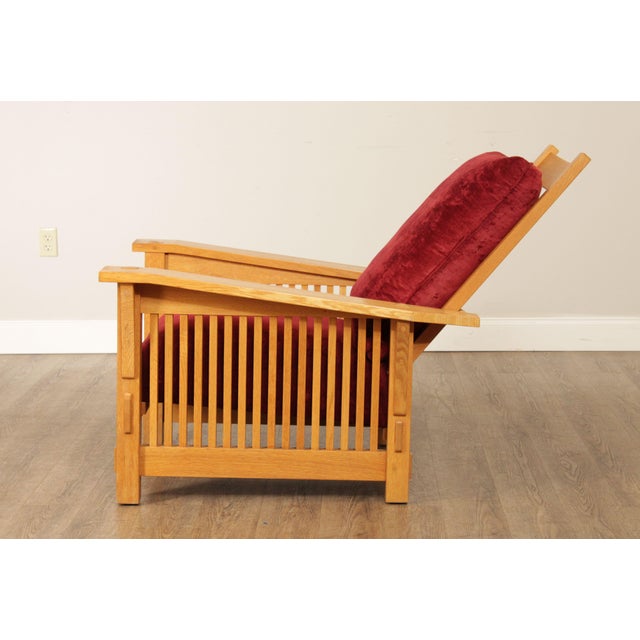 Stickley Mission Collection Natural Oak Morris Chair For Sale In Philadelphia - Image 6 of 13