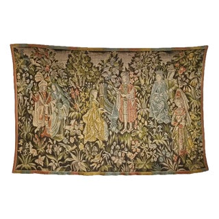 Large Medieval Renaissance Gothic Flemish Vorwerk Biblical Tapestry from Vorwerk, 1960s For Sale