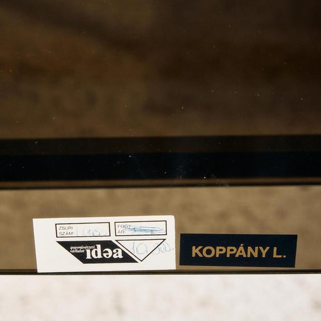 Hungarian Console Table by László Koppány for the Idea Applied Arts Company, 1980s For Sale - Image 11 of 13