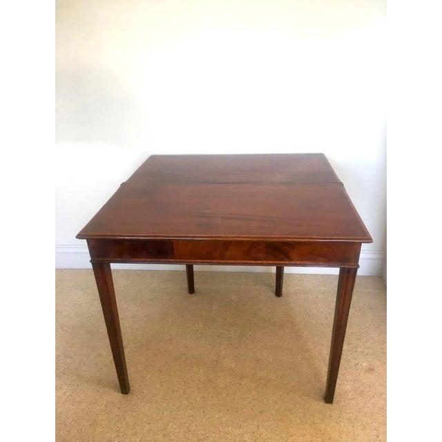 Antique George III Inlaid Mahogany Tea Table For Sale - Image 10 of 13