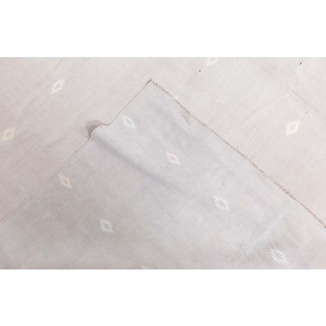 Light Gray Doris Leslie Blau Vintage Indian Dhurrie Rug For Sale - Image 8 of 8