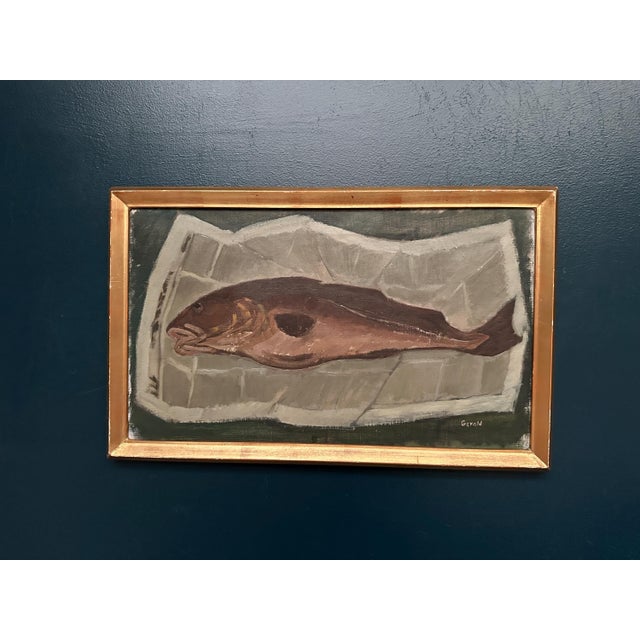 Gerald, Fish, 1960s, Oil on Canvas, Framed For Sale - Image 8 of 12