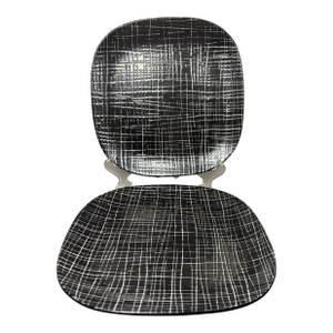 Vintage Calvin Klein Khaki Black Charcoal Salad Plates -Set of 2