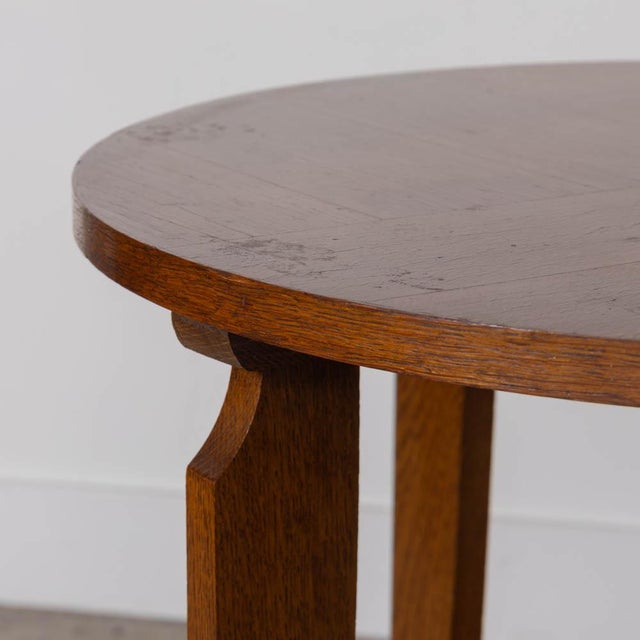 1930s French Oak Art Deco Gueridon Table For Sale - Image 9 of 12
