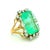 Contemporary Vintage 1960s 14K Yellow Gold Colombian Emerald Diamond Cocktail Ring, 36.42 Ct For Sale - Image 3 of 16