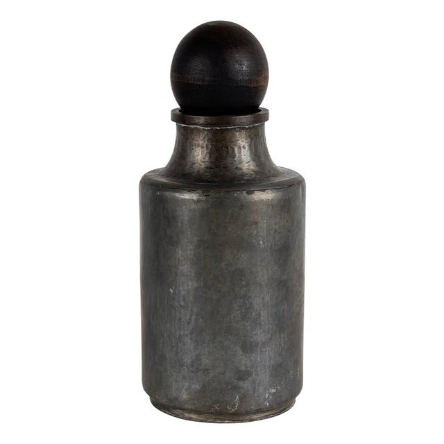 Hammered Aluminum Decorative Bottle attributed to Lorenzo Burchiellaro, 1960s For Sale