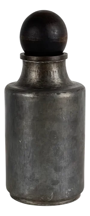Hammered Aluminum Decorative Bottle attributed to Lorenzo Burchiellaro, 1960s
