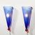 Mid-Century Hand-Blown Periwinkle Murano Glass Conical Sconces Signed Cenedese For Sale - Image 11 of 16