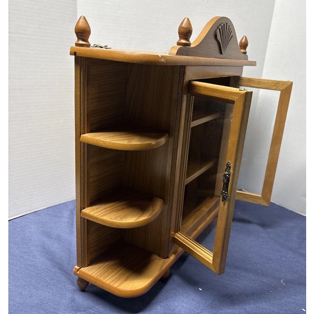 Vintage MCM Double Door Curio Cabinet For Sale In Phoenix - Image 6 of 9
