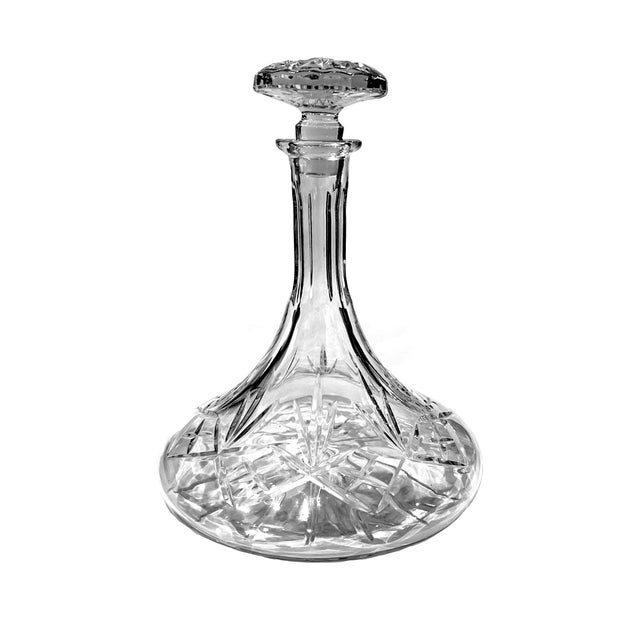 Late 20th Century Nautical Ship's Cut Lead Crystal Decanter For Sale - Image 11 of 11