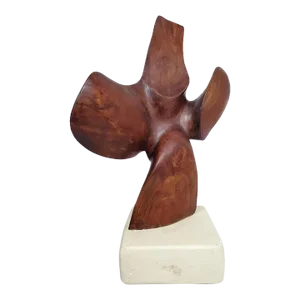 1970s William Sildar Carved Wood Sculpture, "Bird"
