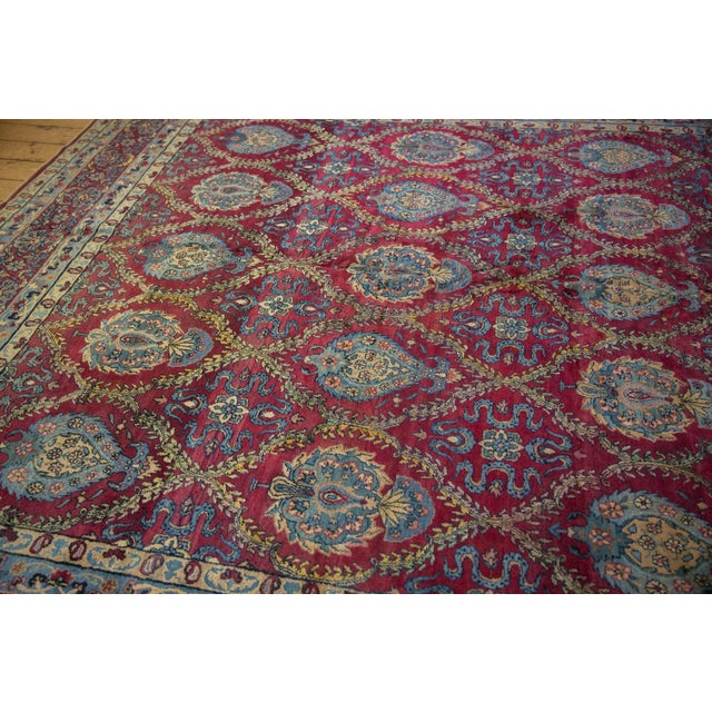 Antique Yezd Carpet - 9'5" x 23'6" For Sale - Image 11 of 14
