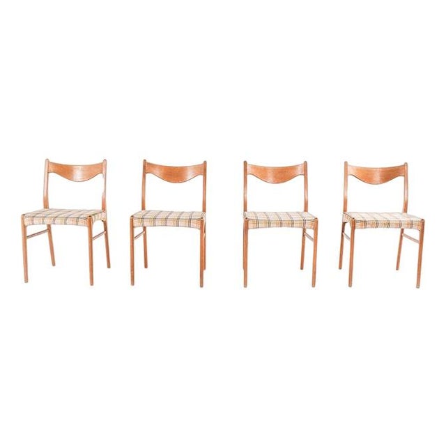 Brown Oak S60 Dining Chairs by Wahl Iversen, 1960s, Set of 4 For Sale - Image 8 of 8
