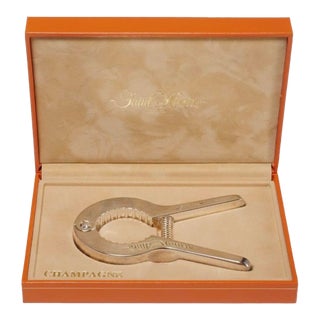 Vintage Saint Hilaire Paris Silver Plate Champagne Bottle Opener, Original Box For Sale