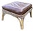 Vintage 1950s Square Bamboo Footstool With Vinyl Cushion For Sale