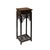 Asian 3.5" Dark Brown Scroll Pattern Square Tall Slim Wood Display Stand Riser For Sale - Image 3 of 6