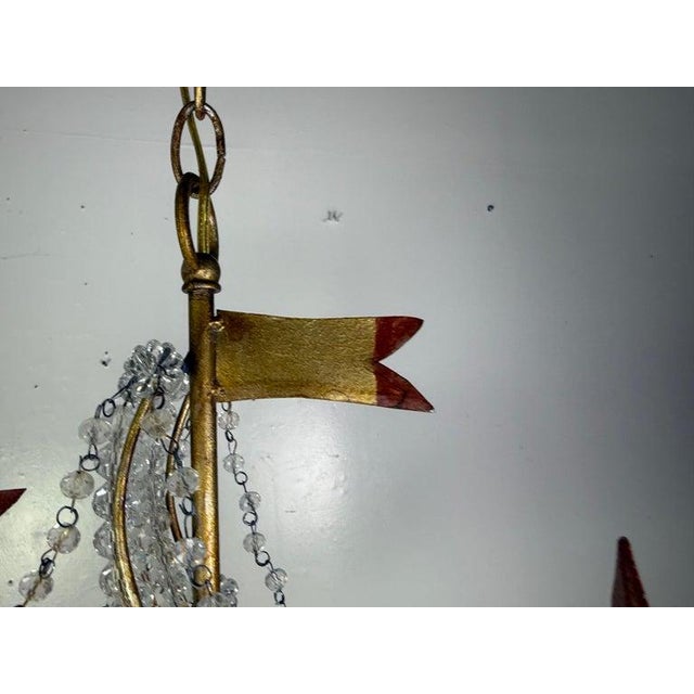 Melissa Levinson Redondo Crystal Beaded Ship Chandelier by Miamar Home For Sale - Image 4 of 13