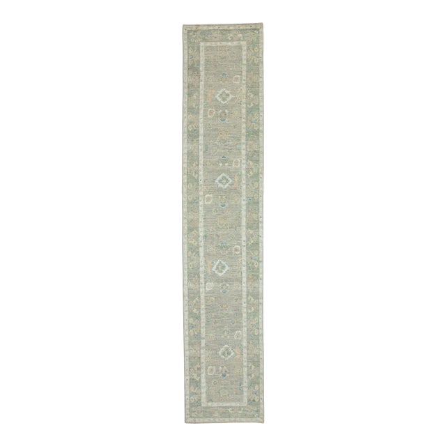 Turkish Oushak Runner Rug 2'10" x 14' #17813 For Sale
