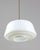 Mid-Century Modern Italian Brass and Opaline Glass Pendant Lamp For Sale - Image 9 of 16