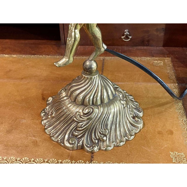 Gold Tulip Lamp in Bronze and Glass, 1970s For Sale - Image 8 of 11