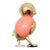Vintage 1960s Signed Napier Small Goldtone Faux-Coral Chick Brooch For Sale