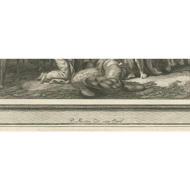 18th Century Pieter Mortier, David Spares Saul and Abigail Meets David, 1700, Engraving For Sale - Image 5 of 12